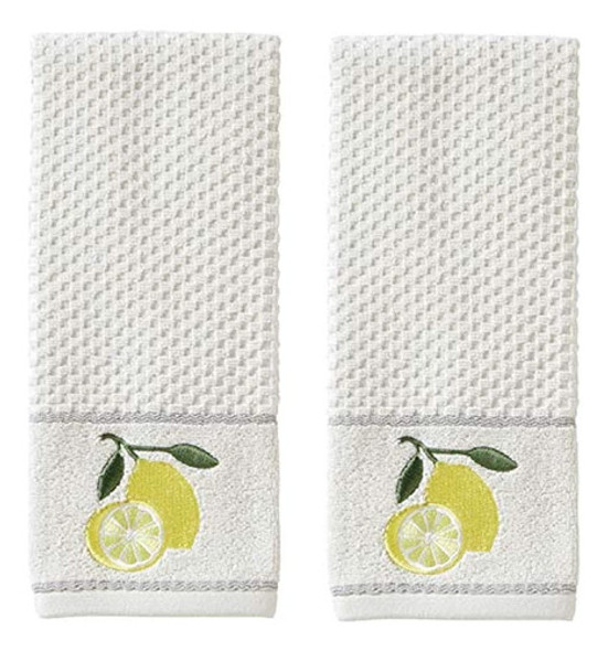 Juego De Toallas De Mano Skl Home Lemon Zest, Blanco 0