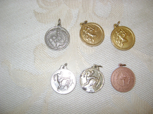 Set 6 Medallas De Trofeos Talladas Sin Grabar Xx-148 0