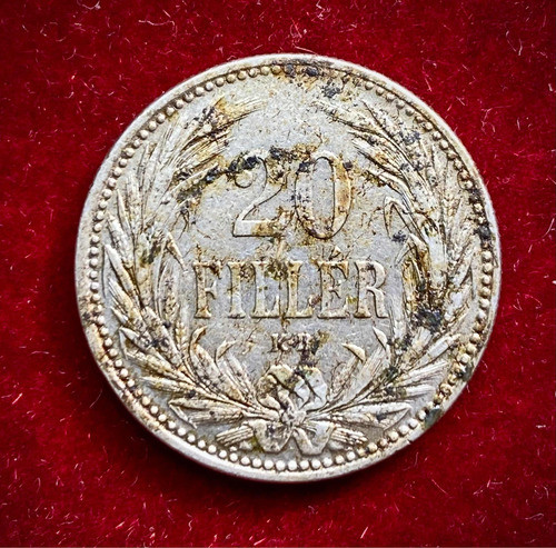 Moneda 20 Filler Hungria 1893 Km 483 Magyar 1
