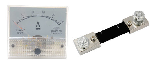 Amperímetro Analógico 100a Shunt Corrente Contínua 85c1 Nfe 0