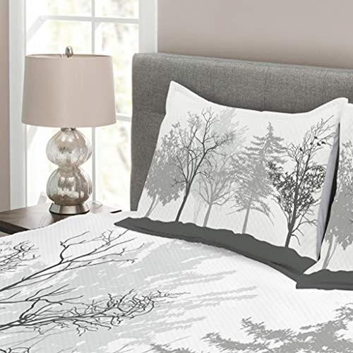 Cubrecama Lunarable Nature, Silueta De Árboles Imagen De Ram 1