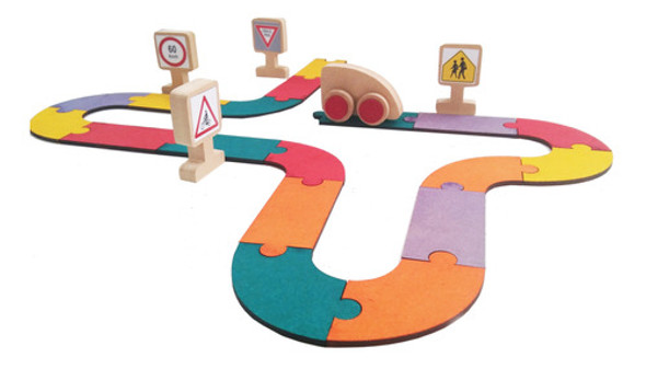 Pista Circuito De Madera Mdf Para Niños 1