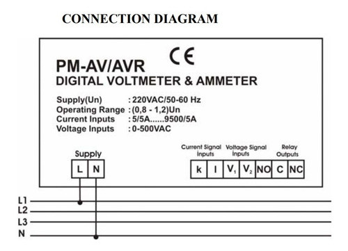 Amperimetro Y Voltimetro Digital 72x72mm Con Salida A Relay 1