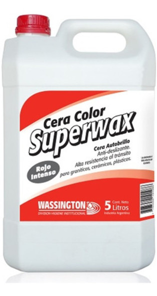 Wassington Cera Superwax Rojo Intenso 5lts 0