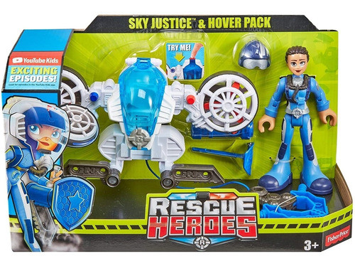 Boneco Equipe Rescue Heroes Sky Justice Fisher Price Gfw34 0