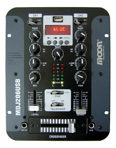 Consola Mixer Dj Con Bluetooth Y Usb Moon Mdj206usb 1