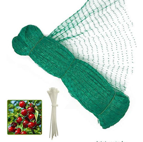 Red Anti-pájaros De 13 X 49 Pies, Red Verde Para Jardín Que 0