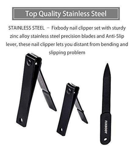 Juego De Cortaúñas Fixbody - Cortaúñas Y Lima De Uñas De Los 1