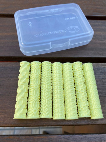 Combo 7 Rodillos Luxury + Caja Arcilla, Ceramica Masas Etc F 1