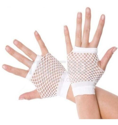 Combo Guantes De Red Miton Dama Retro Sexy Blancos X 30u. 0