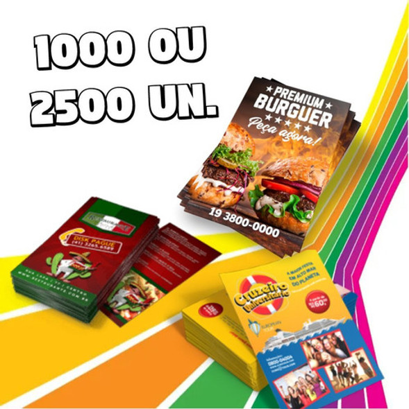 Mil Panfletos Divulgação Frente/verso (14x20cm) 120g 0