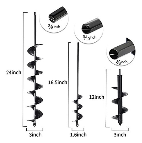 Bit Spiral Spiral Spiral Set Plantar 3 Paquete 3 X24 Y ... 1