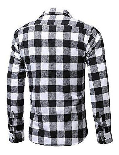 Mcedar Camisas De Franela A Cuadros Para Hombre, Manga Larg 1