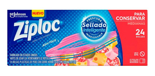 Ziploc Bolsas Cierre Hermético Conservar Medianas X24 6c 0