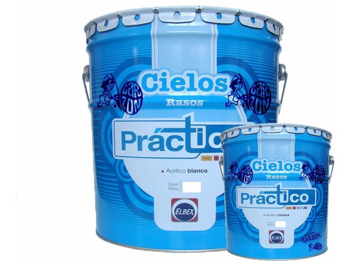 18l + 3,6l Pintura Elbex Practica Latex Cielos Antihongos ! 0
