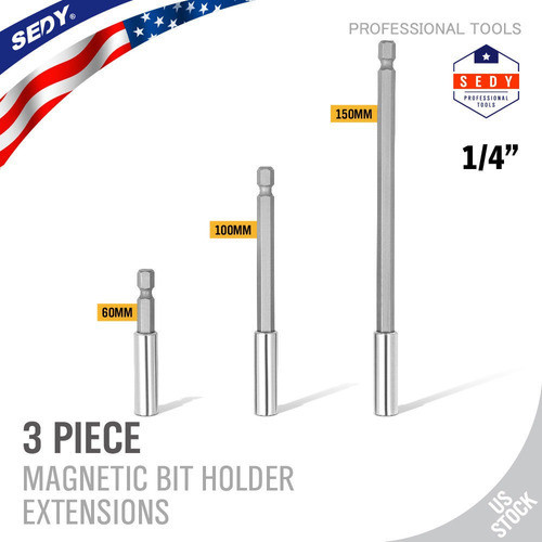 3pc Magnético Extensiones Del 1/4 Hexagonal Espiga 2  4  6 1