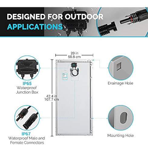 Renogy 400 Watts 12 Volts Monocristalino Solar Rv Kit Off-gr 1