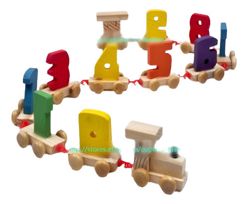 1 X Plástico Nuevo 0-9 Número Pequeño Tren Niños Educación J 0