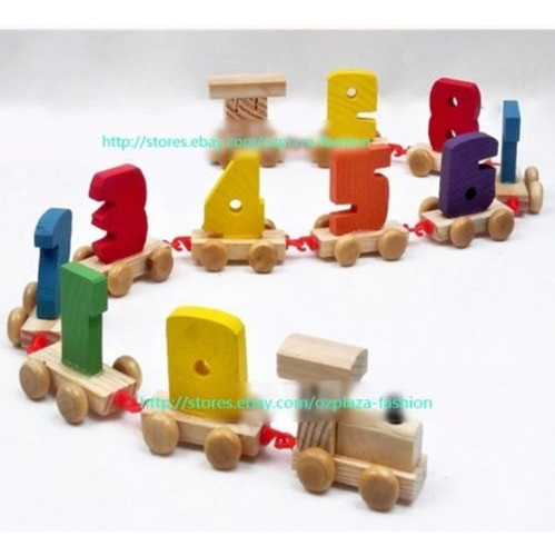 1 X Plástico Nuevo 0-9 Número Pequeño Tren Niños Educación J 1