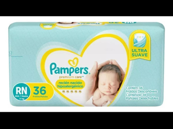 Pañal Pampers Premium Care Recién Nacido Paquete Cerrado 0
