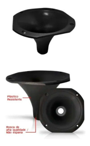 Cone Corneta Redondo Preto Lc 14-50 Curto Freqüência Alta 1