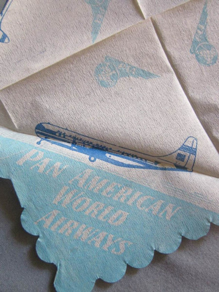 2 Antiguas Servilletas Aerolinea Pan American World Airways 1