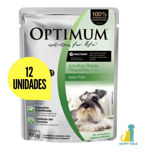 Optimum Pouch Perro Raza Pequeña Caja X 12 Uni - Happy Tails 0 Optimum Pouch Perro Raza Pequeña Caja X 12 Uni - Happy Tails 0