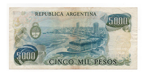 Billete Argentina 5000 Pesos Ley Bottero 2468a 1