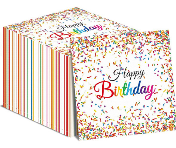 Guardanapos De Aniversário Com Granulado De Confettis Par... 0