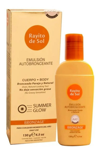 Rayito De Sol Bronzage Autobronceante 130g C/financiación 1