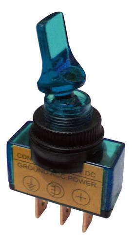 Tecla Llave 3 Pines Plastica On-off  Azul 0