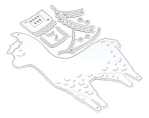 Plantilla Para Troquelado  - Llama Y Accesorios 0