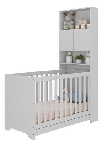 Berço 3em1 Colchão E Armário 2portas  Mp4161 Branco 0