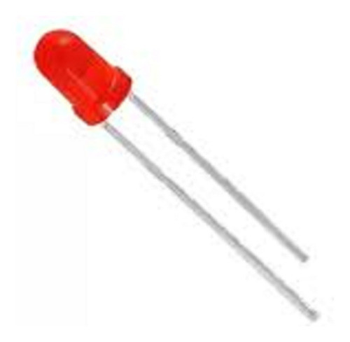 Led 3mm Rojo Difuso Super Brillo 1120 Mcd 30 Grados - X50 0