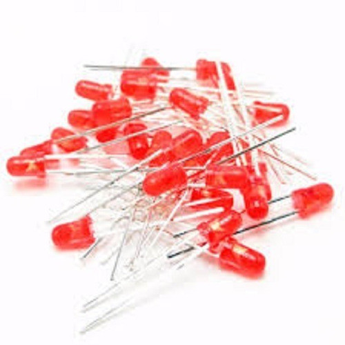 Led 3mm Rojo Difuso Super Brillo 1120 Mcd 30 Grados - X50 1