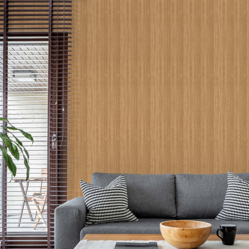 Papel De Parede Lavável Vinílico Imita Madeira Carvalho 12m 0