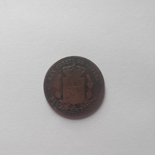 Moneda 10 Centesimos España Año 1879 Para Coleccion Veala 0