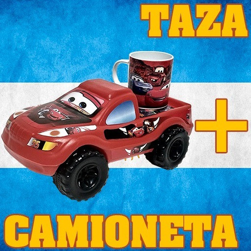 Camioneta 4x4 + Taza Plástica Para Colorear + 6 Fibras. 1