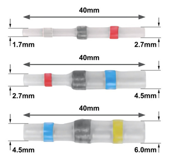 10 Tubos Termosoldables Termocontraíbles Ip67 6.0mm A 4.5mm 1