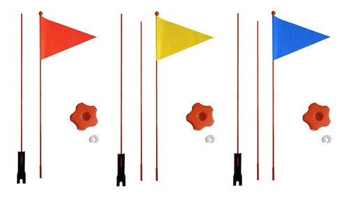 (1 Conjunto) Triângulo De Bicicleta Infantil Bandeira - Azul 1