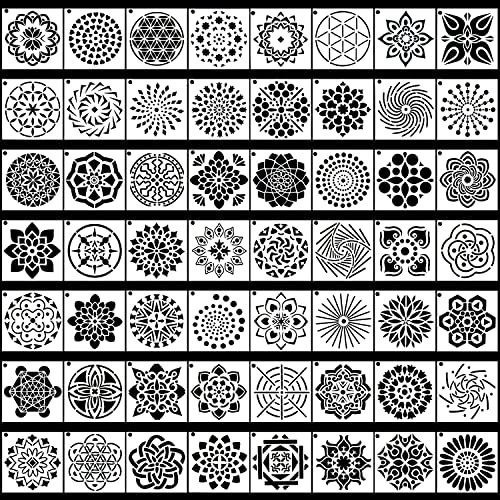 Stencils Mandala X 56 Modelos De 9x9cm 0
