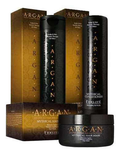 Kit Argan Shampoo Y Acondicionador X260 + Mascara Fidelite 0