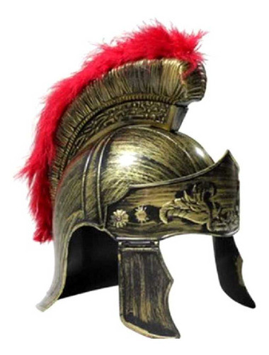 Capacete Soldado Romano Grego Dourado 0