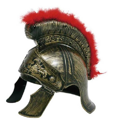 Capacete Soldado Romano Grego Dourado 1