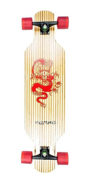Skate Longboard Flying 37,5 Marfim + Bambu - Modelo Dragon 0