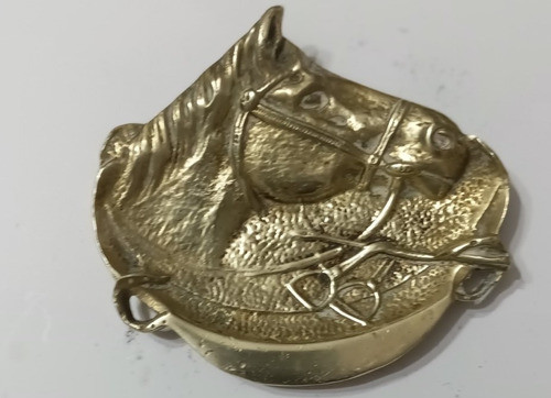 Cenicero/adorno De Mesa Antiguo, Caballo De Bronce Macizo 0