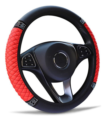 Cubre Volante De Cuero Suave - Ajuste Universal 37 A 38cm R 0