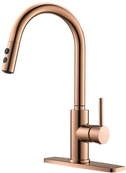 Grifo Cobre Oro Rosa Pull-down Cocina Baño Rulia-rb1025 0