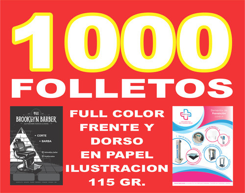 1000 Folletos Flyers / Volante 10x15 Full Color 0