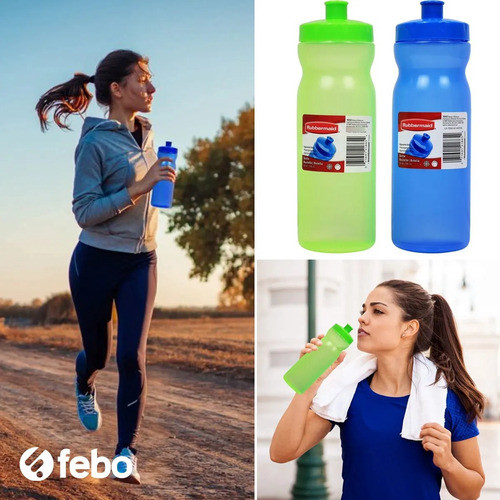 Botella Hidratacion Deportiva Plastica Caramañola 0.7l Verde 1